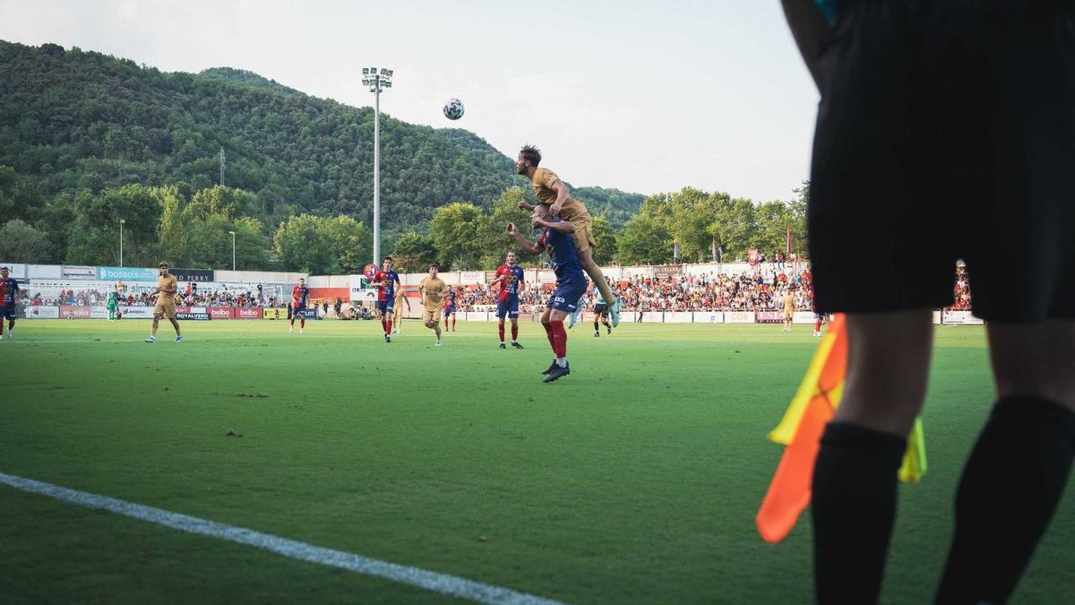 Imatge d&#039;arxiu del partit entre l&#039;Olot i el Barça