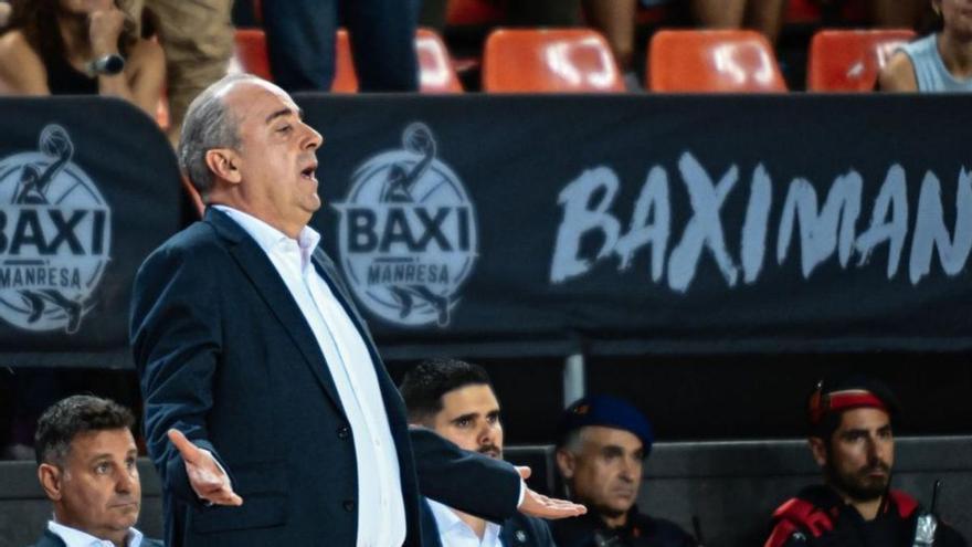 Txus Vidorreta, en un momento del partido de ayer.