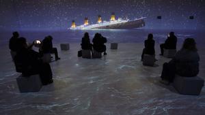 Espacio inmersivo en la exposición sobre el Titanic en Barcelona, este 24 de abril.