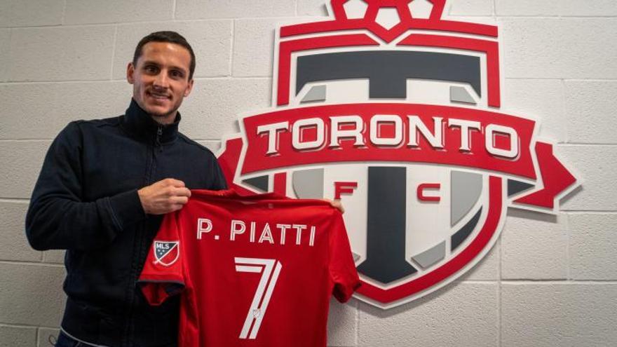 Piatti cuando fue presentado en el Toronto FC