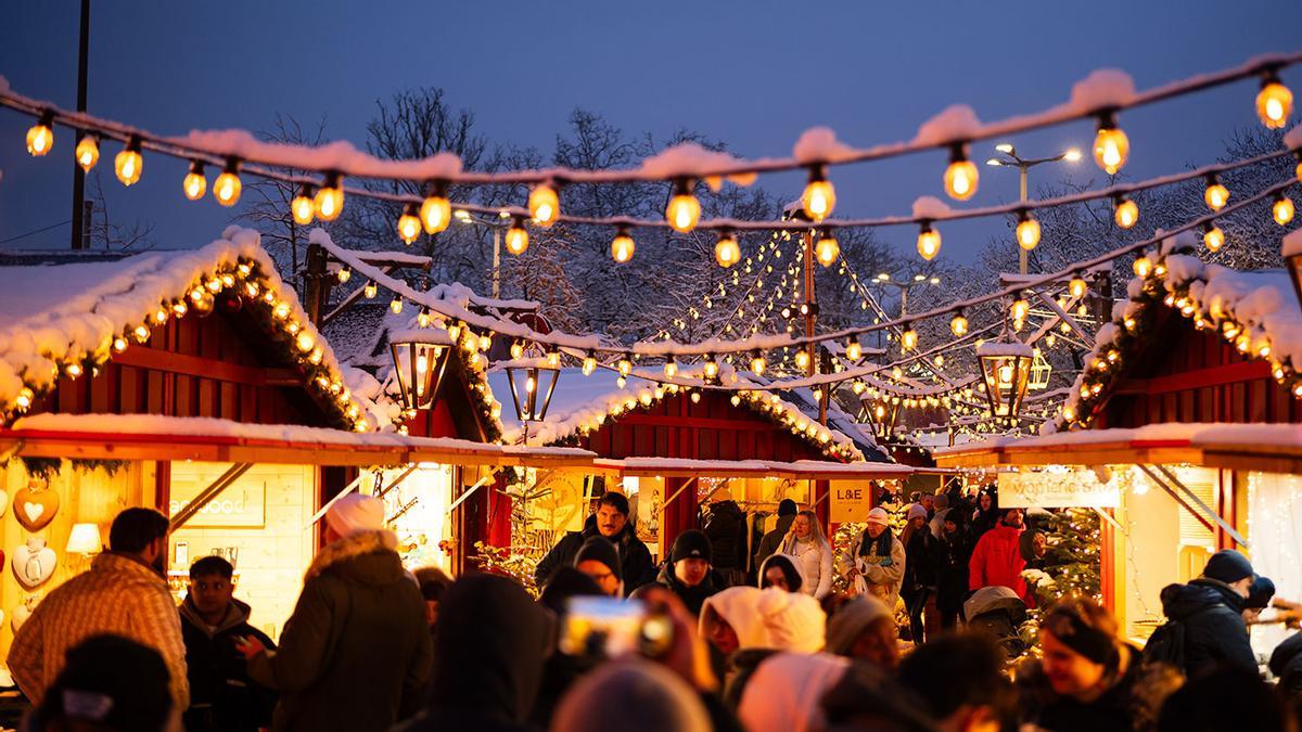 Un mercadillo navideño.
