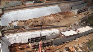 Així s’han anat tapant les restes arqueològiques trobades prop del pont del Treball, a la Sagrera.