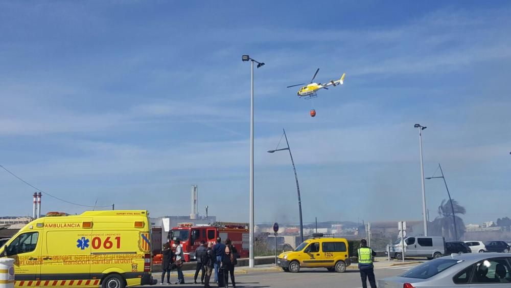 Caos por el incendio se ses Feixes