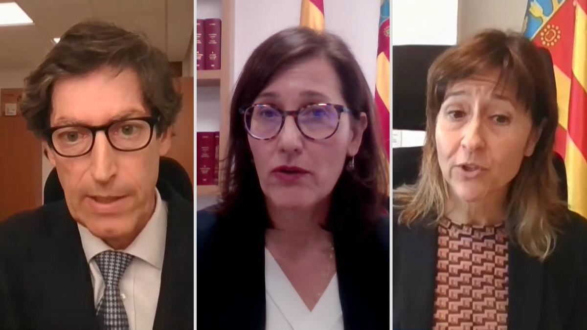 Imagen de los tres candidatos a la presidencia de la Audiencia Provincial.