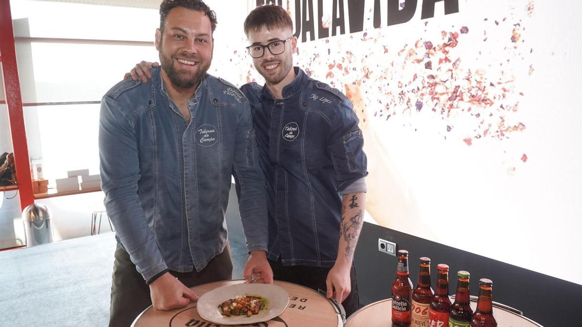 David Vilariño y Iago, ganadores de la mejor tapa de A Coruña