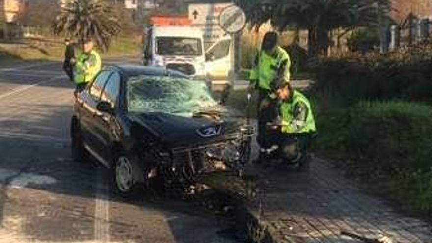 Vehículo accidentado.