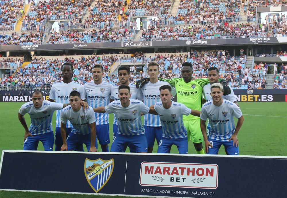 El Málaga no pudo pasar del empate frente al Osasuna en La Rosaleda en el arranque de campeonato.