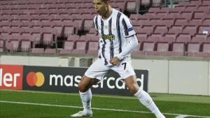 Soccer Football - Champions League - Group G - FC Barcelona v Juventus - Camp Nou  Barcelona  Spain - December 8  2020 Juventus  Cristiano Ronaldo celebrates scoring their first goal REUTERS Albert Gea