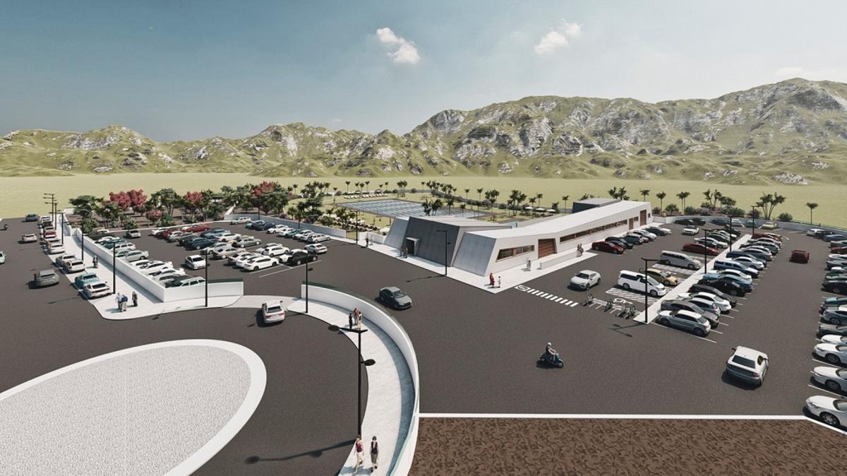 Imagen en perspectiva de cómo será la nueva piscina municipal de Ronda.