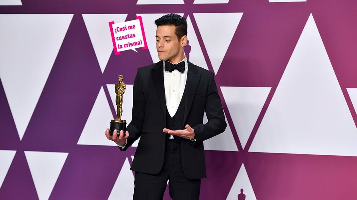 El Oscar a mejor caída de la noche se lo merece Rami Malek