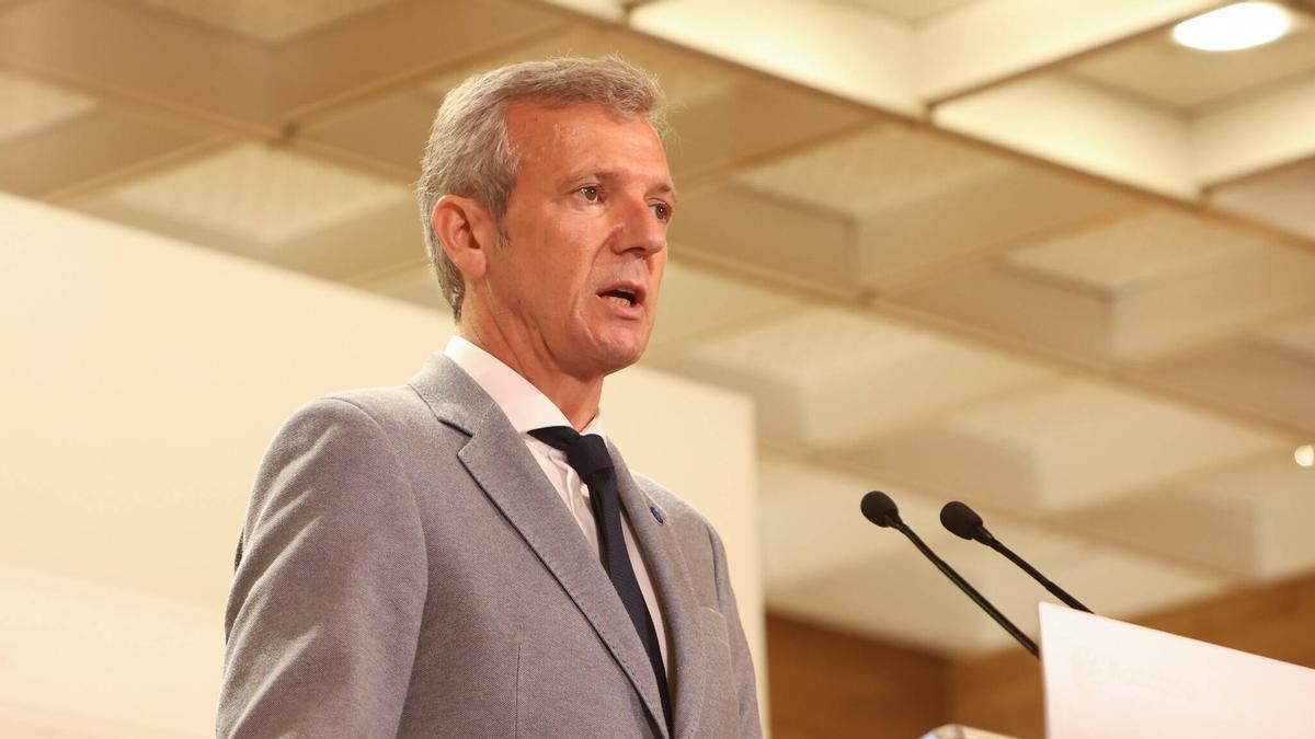 El presidente de la Xunta, Alfonso Rueda, este lunes