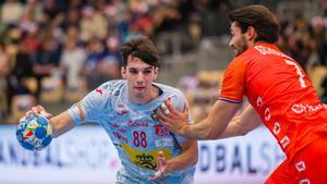 Petar Cikusa, en su debut con los Hispanos ante Países Bajos