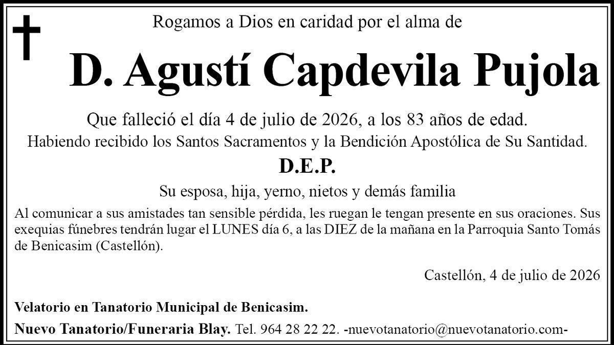 D. Agustí Capdevila Pujola