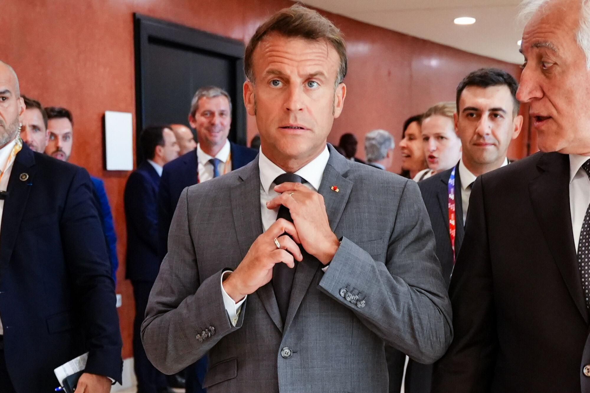 El presidente de la República Francesa, Emmanuel Macron, a su llegada a la conferencia. A 30 de junio de 2026 en Sevilla, Andalucía (España). El presidente de la República Francesa, Emmanuel Macron, participa con una intervención destacada en el marco de la IV Conferencia Internacional sobre la Financiación para el Desarrollo de Naciones Unidas, abordando los desafíos globales en materia económica y de cooperación internacional. 30 JUNIO 2025 Francisco J. Olmo / Europa Press 30/06/2025. EMMANUEL MACRON;Francisco J. Olmo;