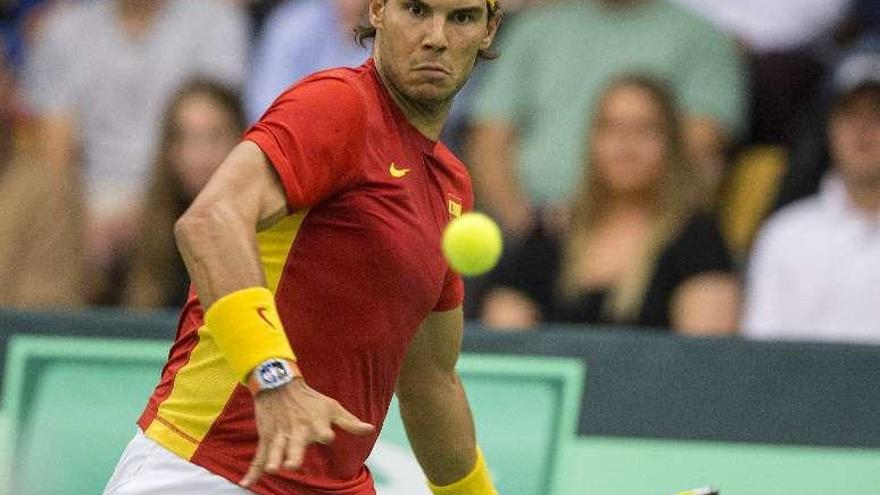 Nadal, durante el encuentro que disputó ayer. // Scanpix