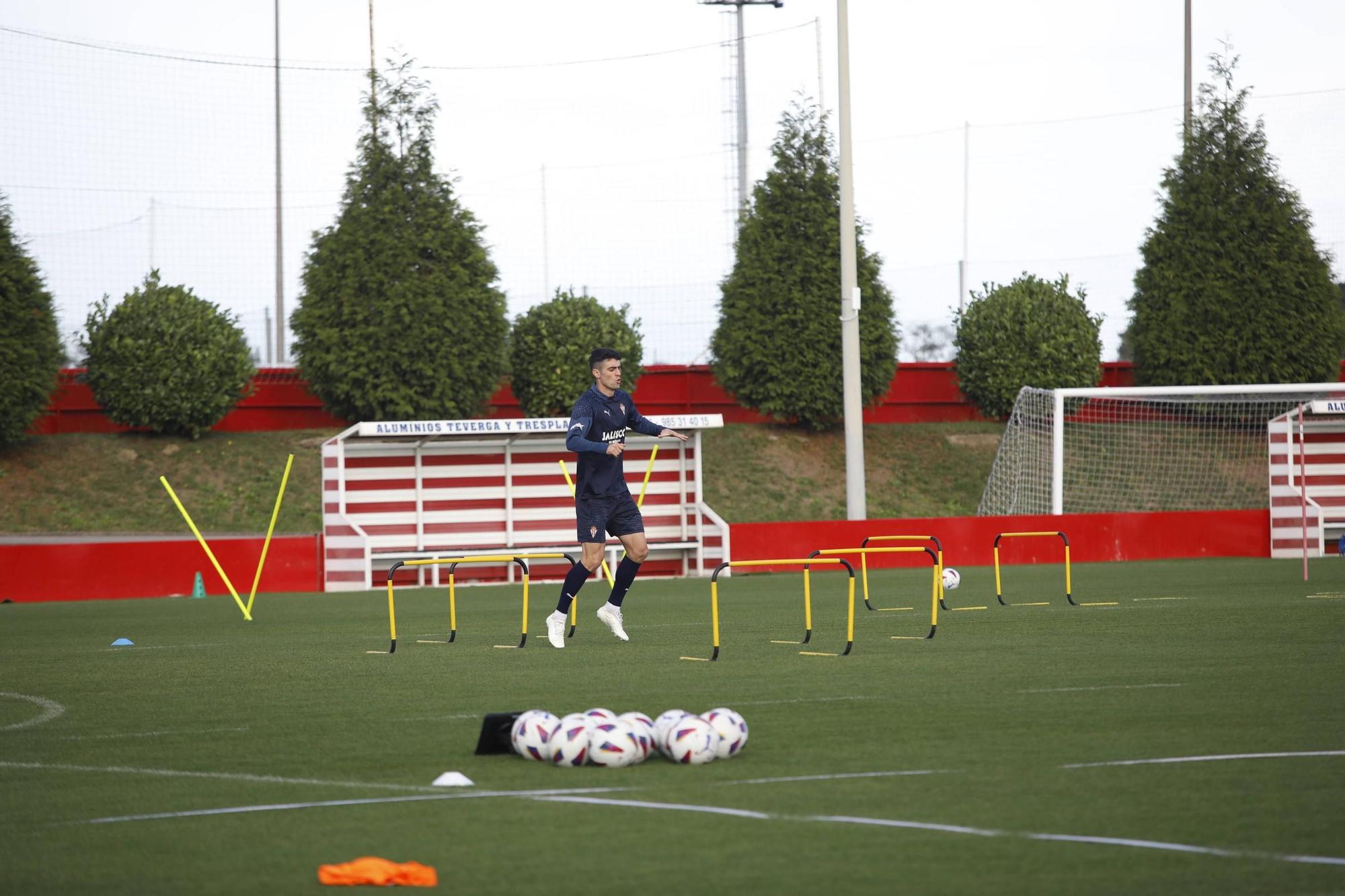 El Sporting vuelve a entrenar después de la victoria en Villareal (en imágenes)