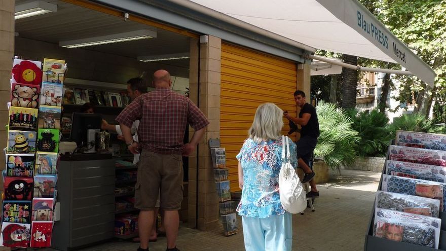 Kiosco de la plaza del Mercat de Palma.