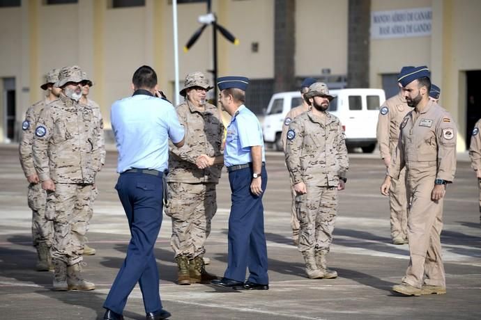 CANARIAS Y ECONOMIA 18-01-2019 BASE AEREA DE GANDO. TELDE-INGENIO. Ejército del Aire. Bienvenida del escuadrón del 10ª contingente del destacamento rappa en Sigonella.  FOTOS: JUAN CASTRO