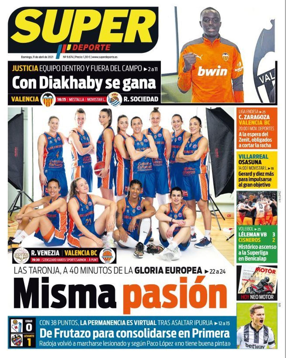 La portada de SUPER del domingo