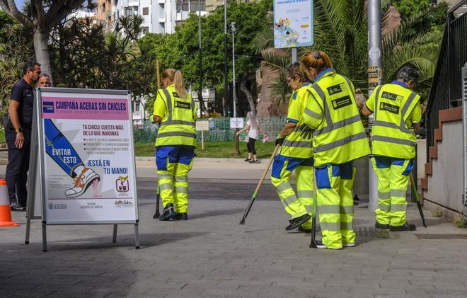 Retirada de chicles de las calles de Las Palmas de Gran Canaria