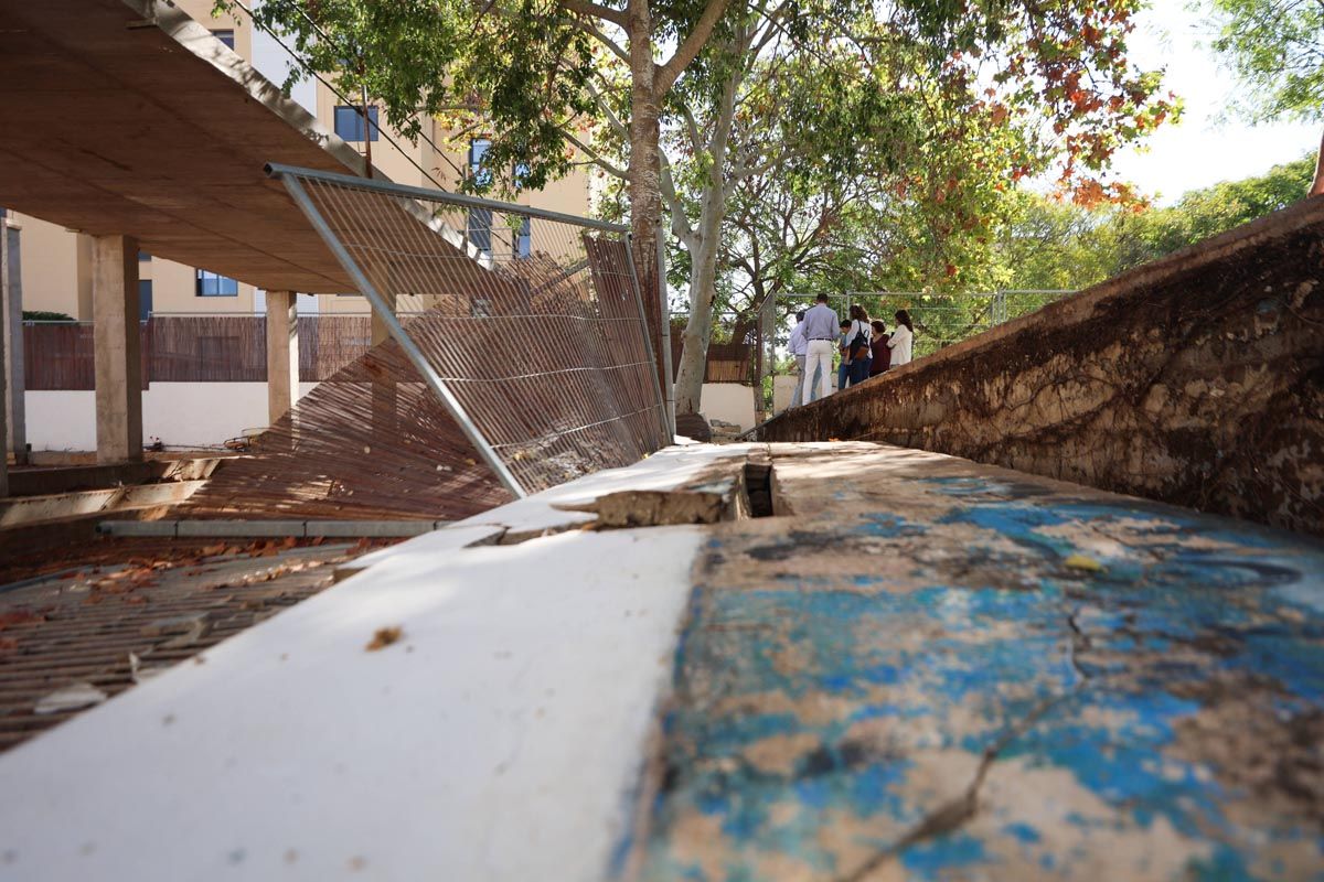 La visita al colegio Can Misses tras las inundaciones, en imágenes