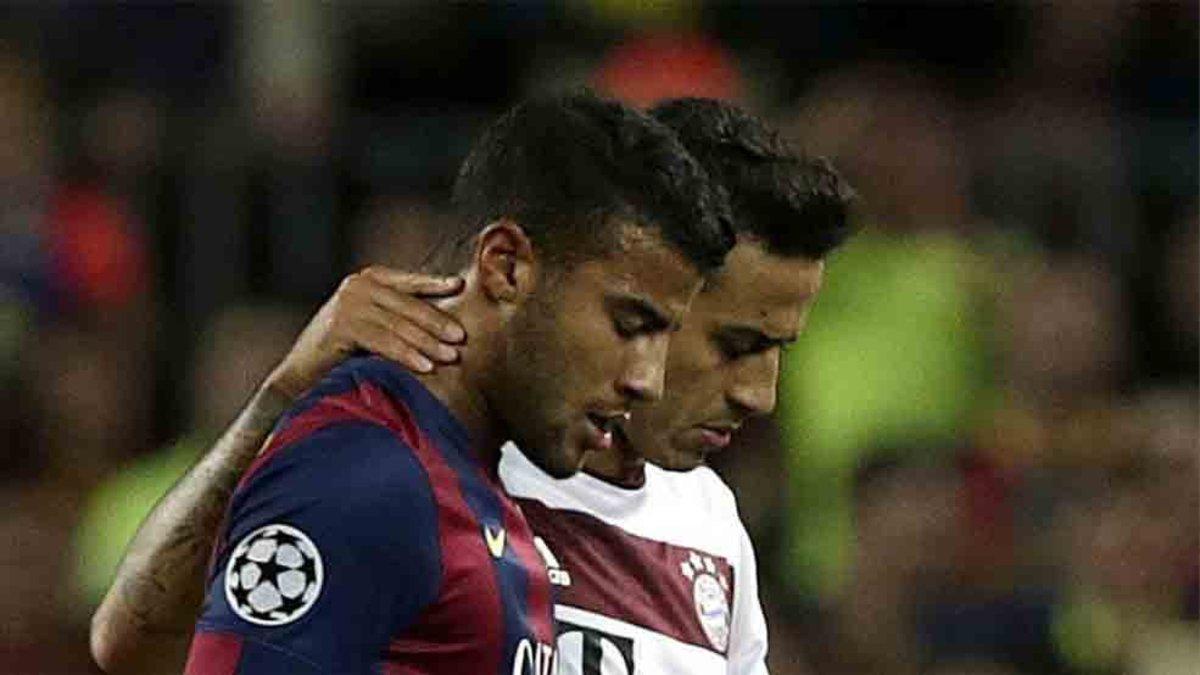 Thiago Alcántara le envió un emotivo mensaje a Rafinha