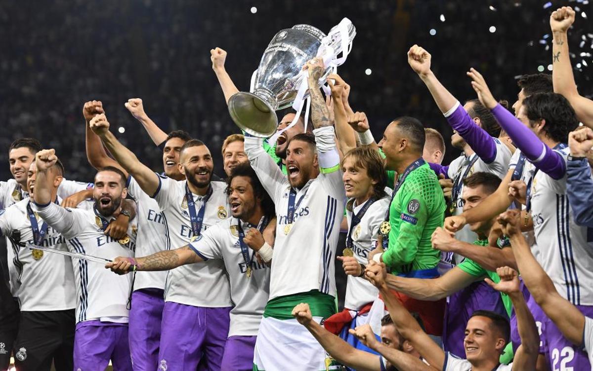 La celebración del Real Madrid tras ganar la Copa de Europa