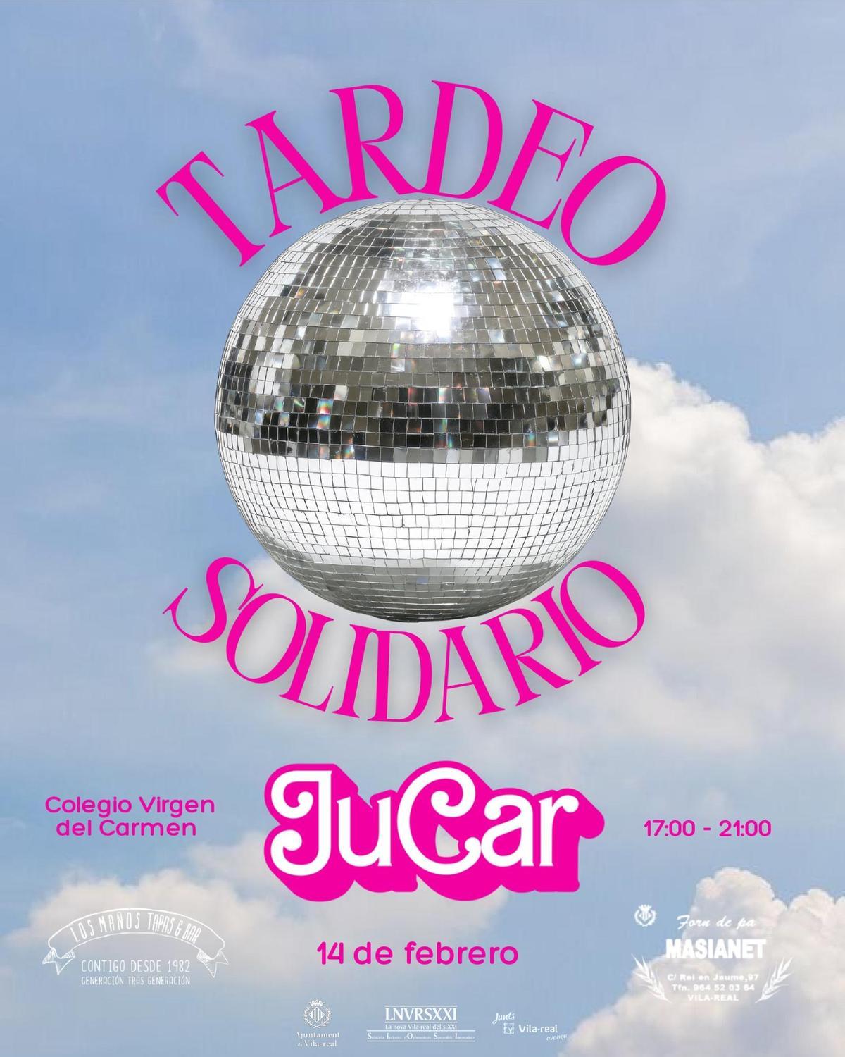 Imagen del cartel anunciador del tardeo solidario que la Juventud Carmelita de Vila-real celegra este sábado.