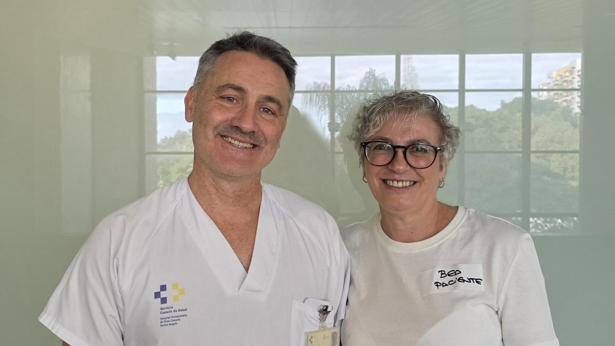 El fisioterapeuta Daniel López y Beatriz Alonso.