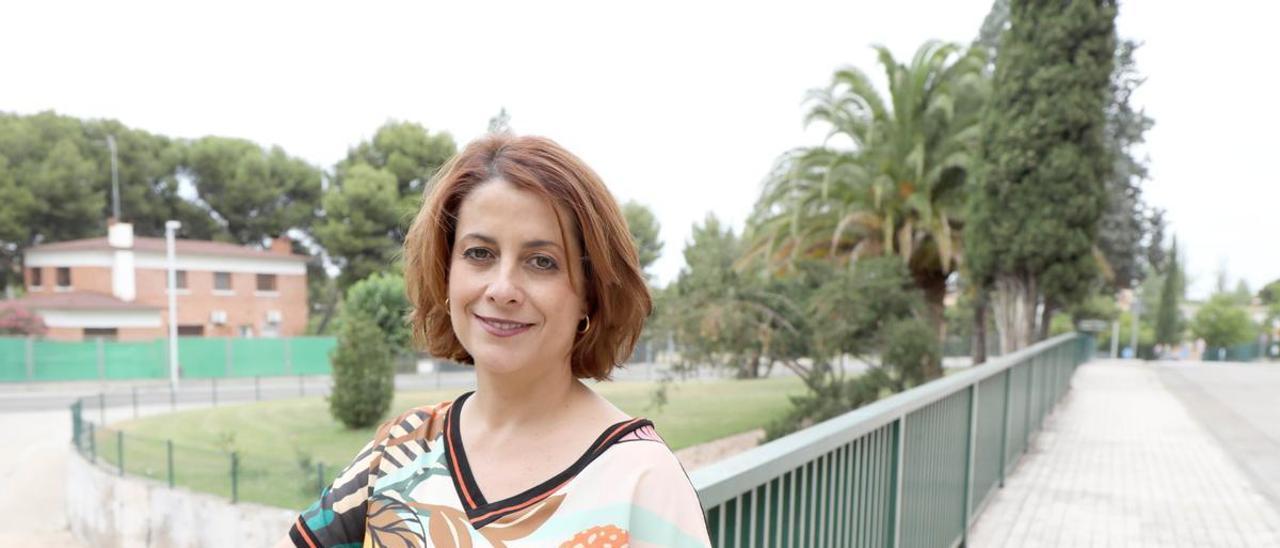 La alcaldesa de Teruel, Enma Buj (PP), este sábado en Zaragoza, donde ha participado en un acto de su partido.