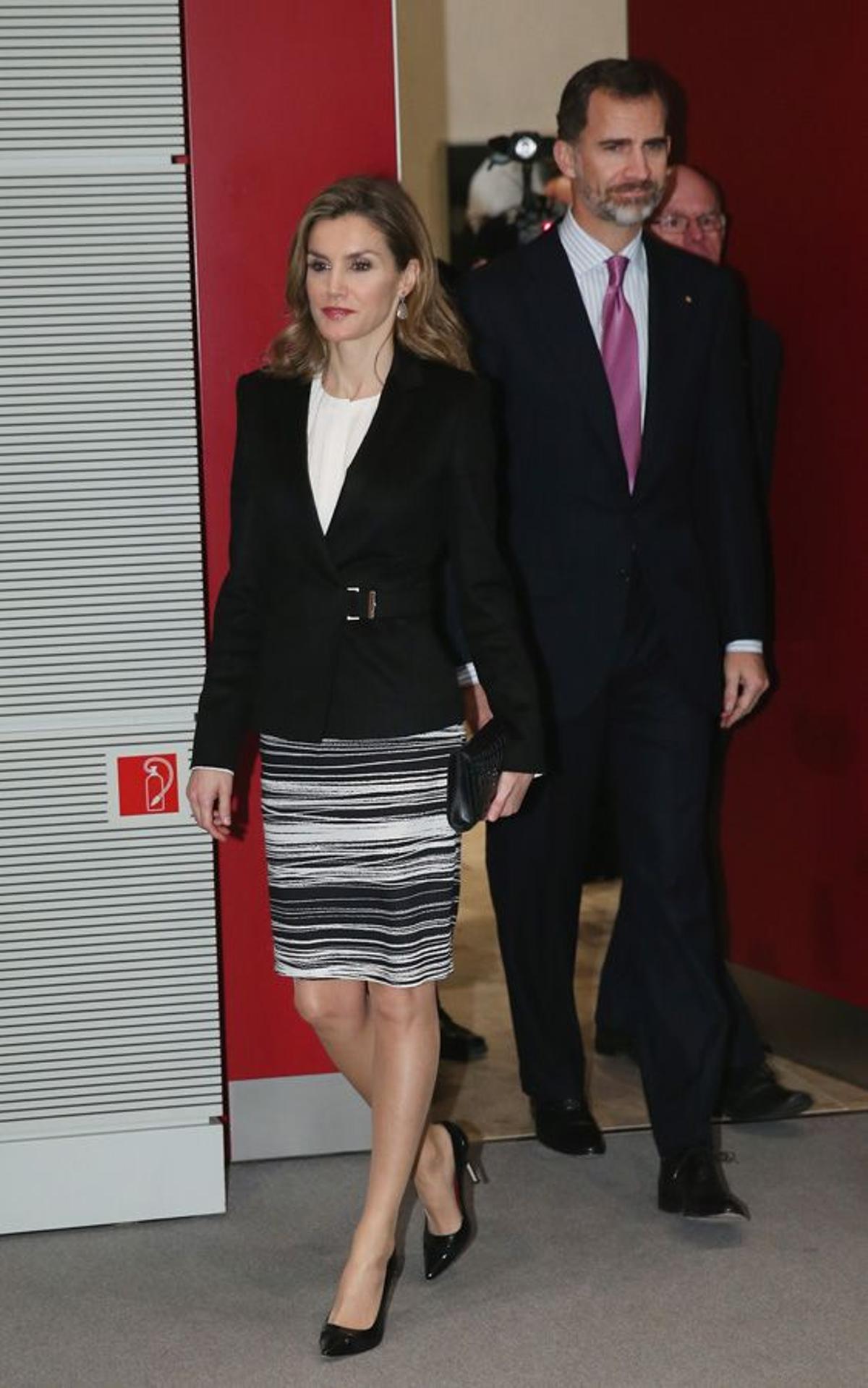 Letizia Ortiz con look de Hugo Boos en 2014