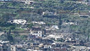 Aldeas destruidas tras ataques israelíes en el sur de Líbano