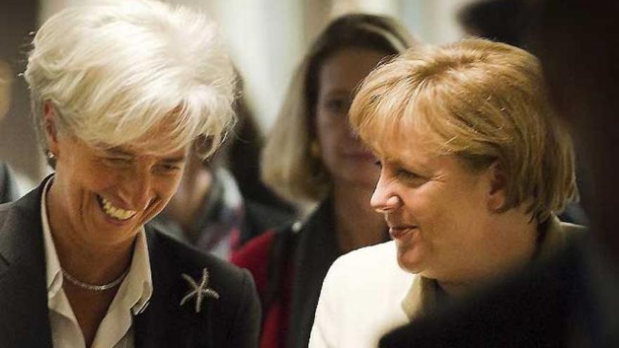 Lagarde y Merkel, en una imagen de archivo.