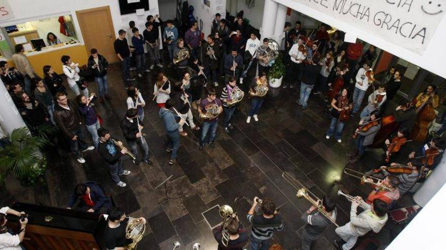 Encierro de los alumnos del Conservatorio