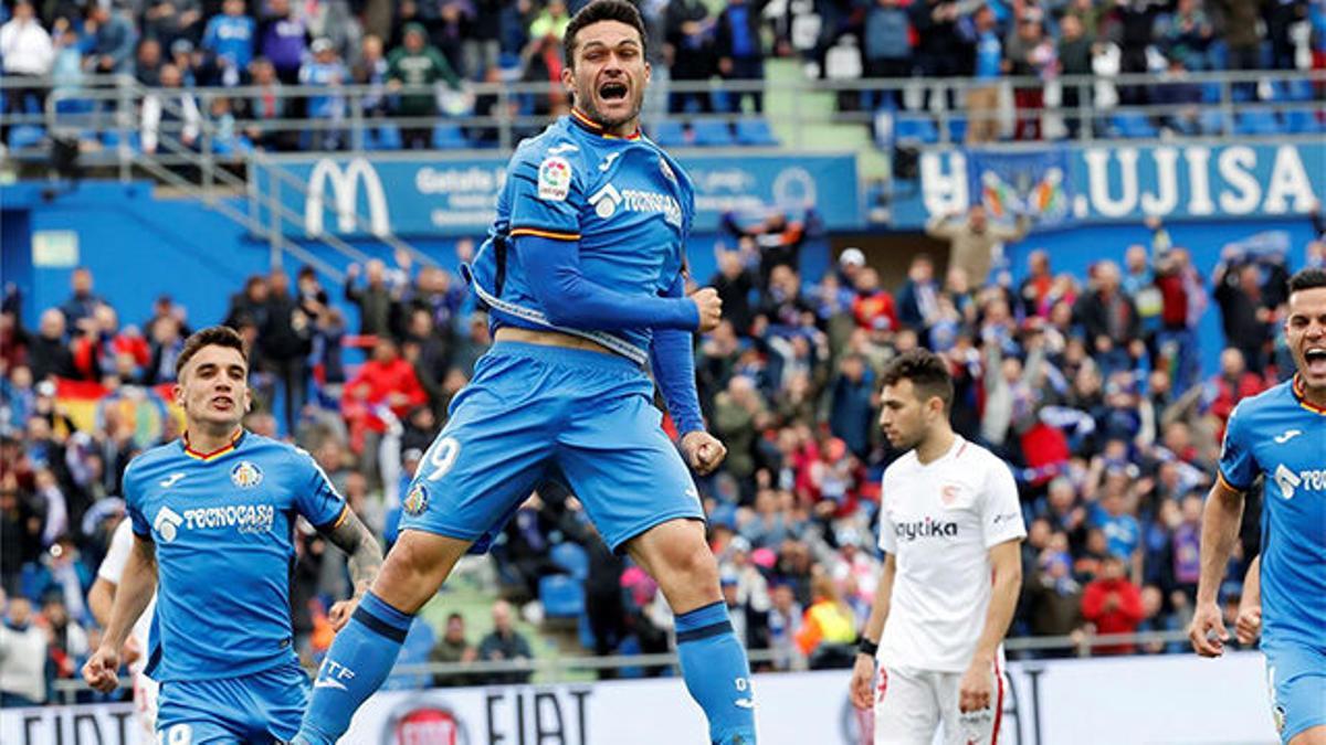 El Getafe se aferra a la Champions con una contundenten victoria ante el Sevilla