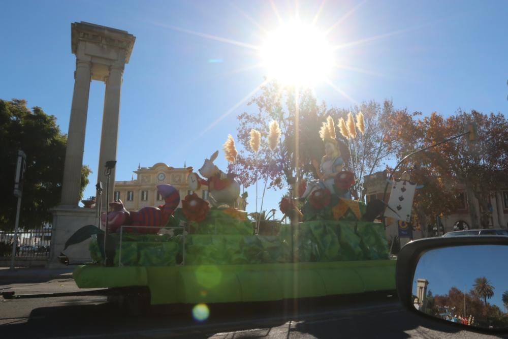 Las carrozas se preparan para la cabalgata de Málaga