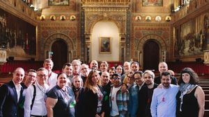 Varios de los participantes en el Science and Cooking World Congress de 2023, en el paraninfo de la Universitat de Barcelona.