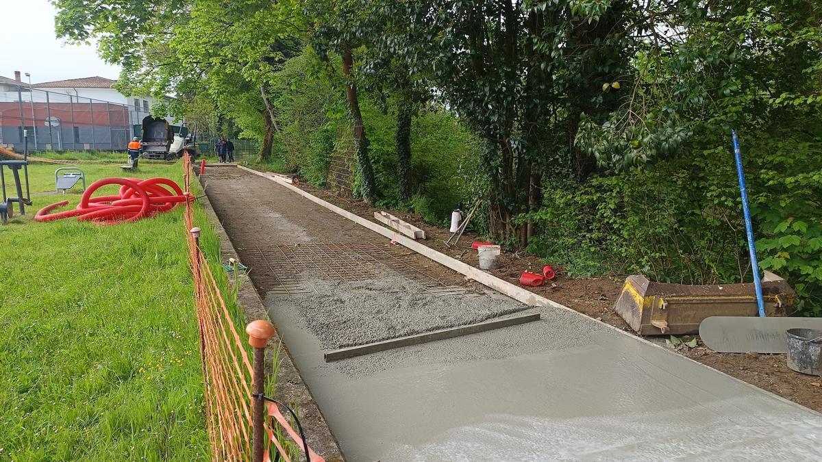 La zona en obras.