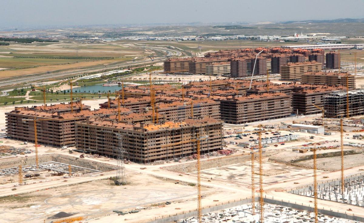 Imagen aérea del año 2008 de Seseña, una de las ciudaes fantasma que se pusieron en marcha durante los años del 'boom' inmobiliario