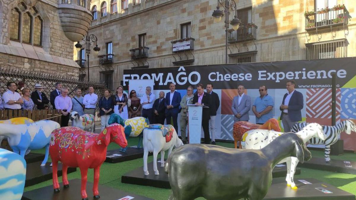 Las ovejas, protagonistas en la plaza de San Marcelo. | Cedida