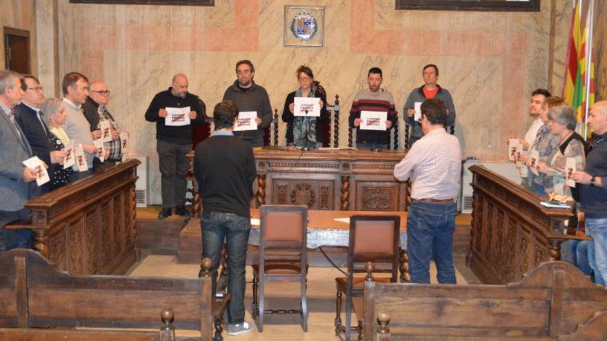 L&#039;Ajuntament de Berga exigeix la llibertat dels presos polítics i el retorn dels exiliats