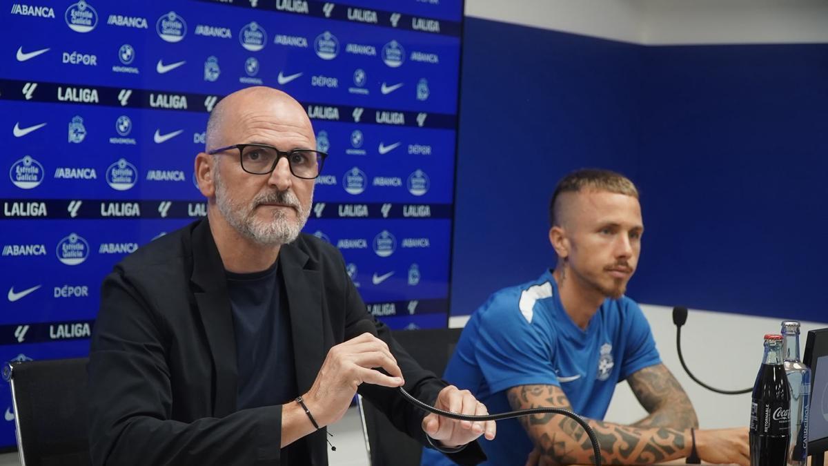 Fernando Soriano, en la rueda de prensa de preentación de Angeliño