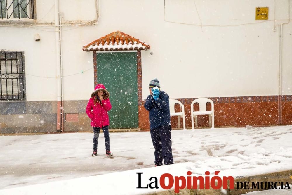 Nieve en las pedanías altas del Noroeste