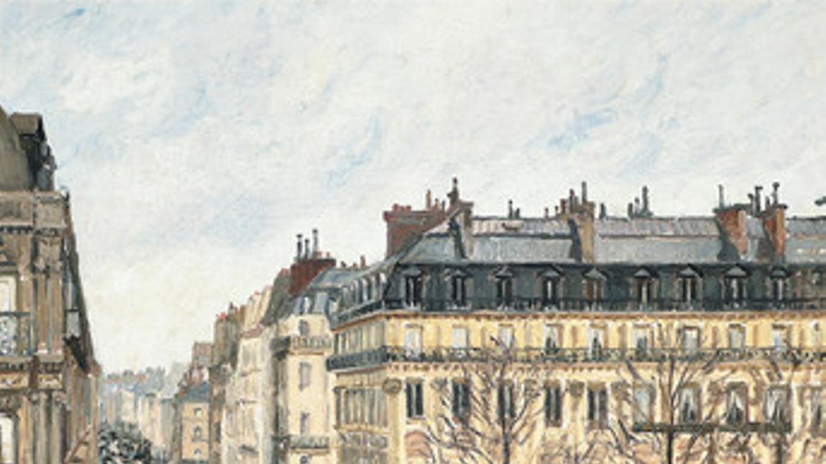 'La calle Saint-Honoré por la tarde. Efecto de lluvia', una de las obas de Camille Pissarro que se puede ver en CaixaFòrum.