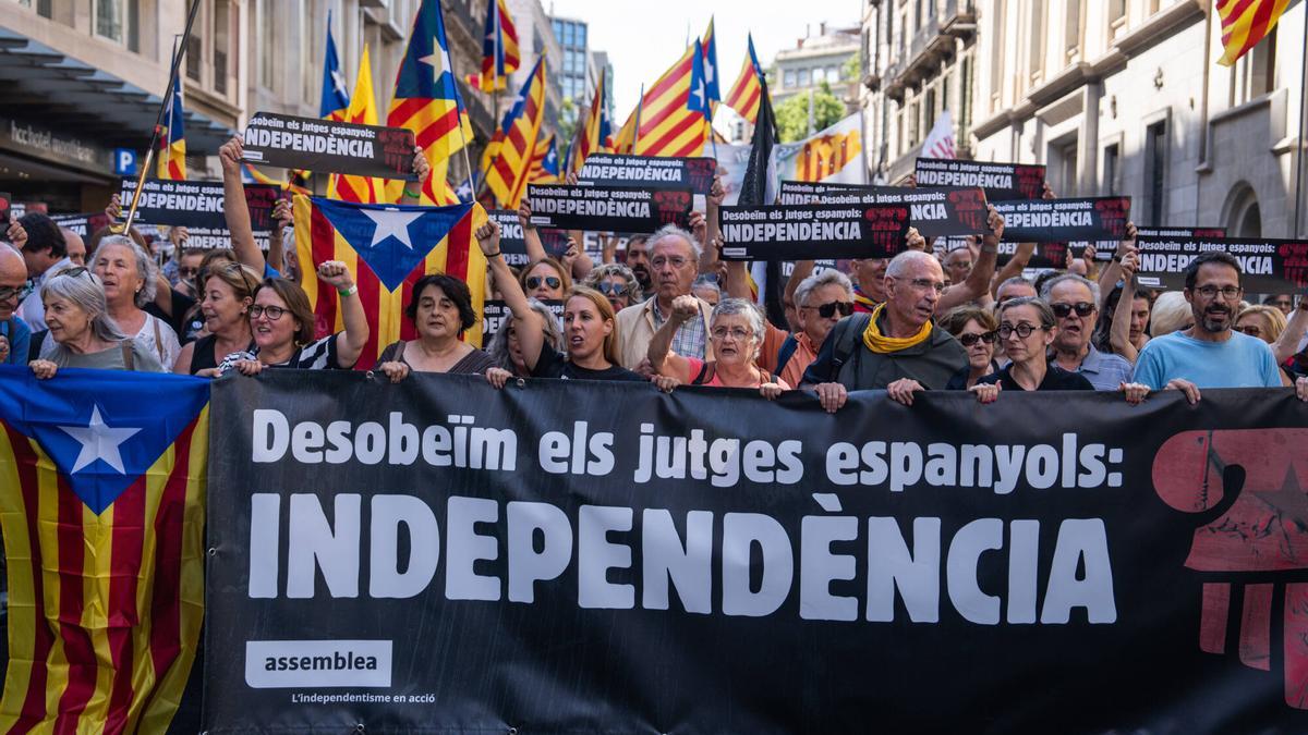 Manifestación de la ANC para exigir que los jueces apliquen la amnistía.