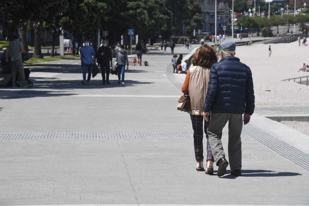 El buen tiempo acompaña la desescalada en A Coruña