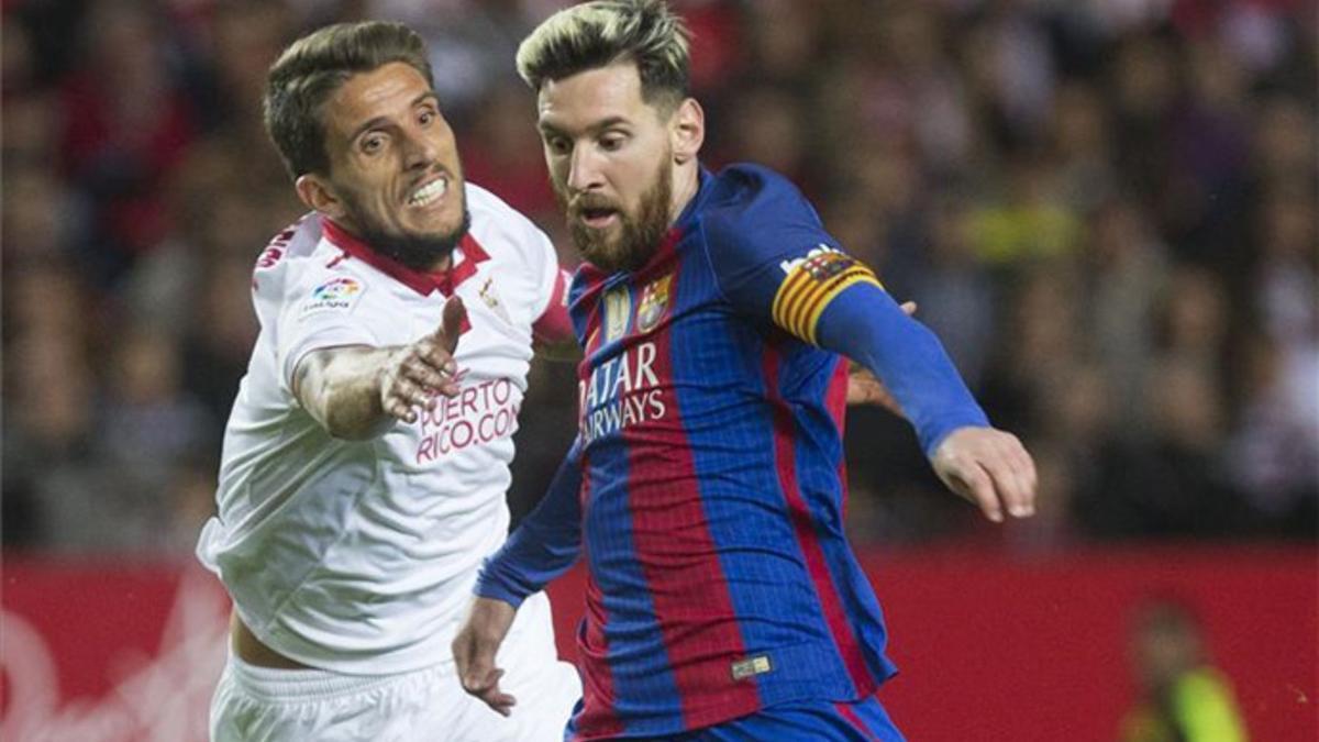 Leo Messi, ante el Sevilla