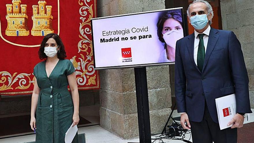 Díaz Ayuso y Ruiz Escudero, ayer en la Real Casa de Correos, en Madrid.