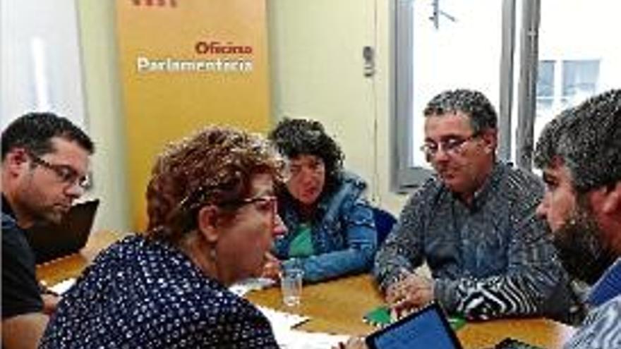 Una foto de la reunió entre representants d&#039;ERC i d&#039;Unió de Pagesos.