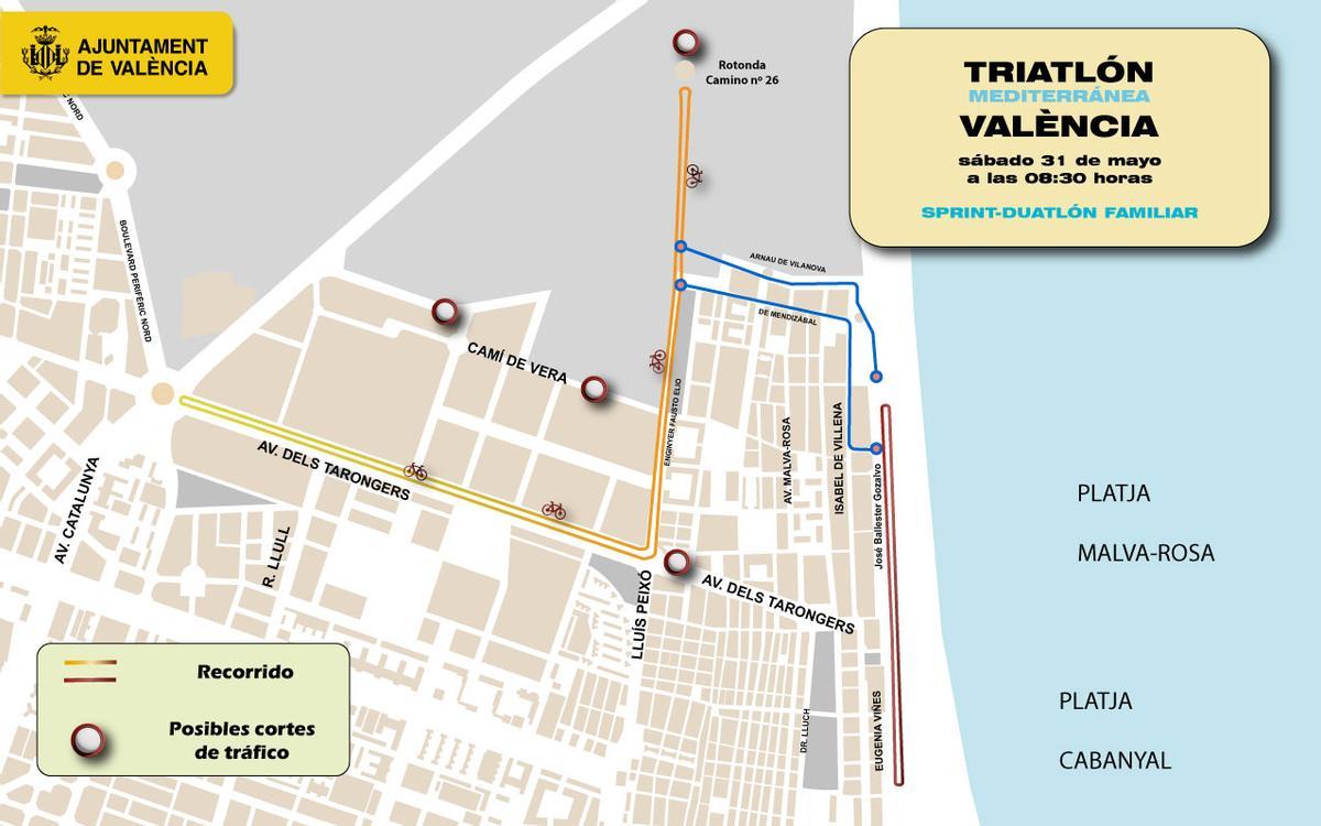 La prueba de ciclismo del sábado 31 tendrá el siguiente recorrido.